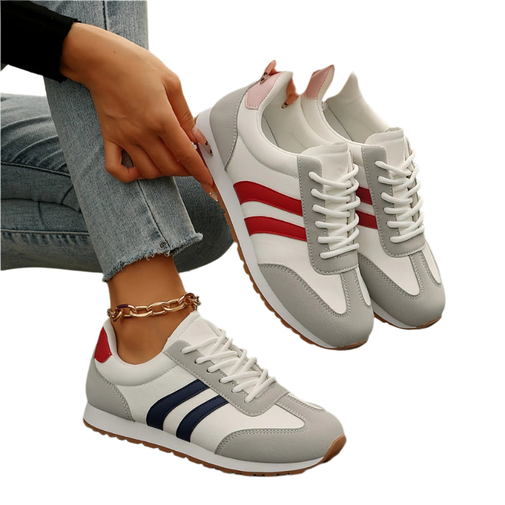 Womens Breathable Low Top Lace Up Walking Shoes