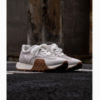 Leather Non Slip Breathable Thick Sole Grey Trainers