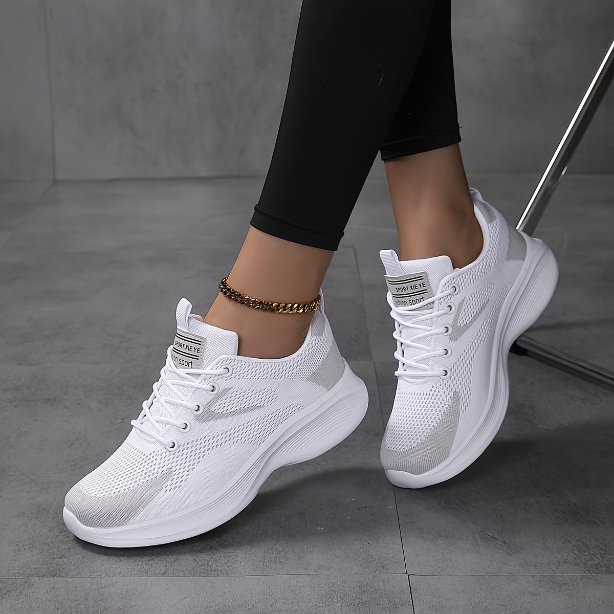Womens Breathable Lightweight Low Top Lace Up Trainers