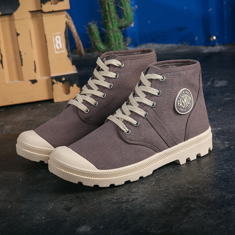 Canvas Wedge Heel Trainers