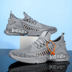 Mens Breathable Mesh Lightweight Platform Lace Up Trainers