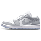 Air Jordan 1 Low Womens White Wolf Grey trainers main side profile