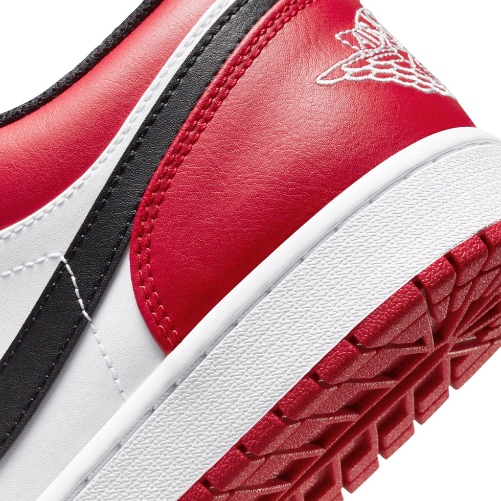 Air Jordan 1 Low Bred Toe trainers close detail view