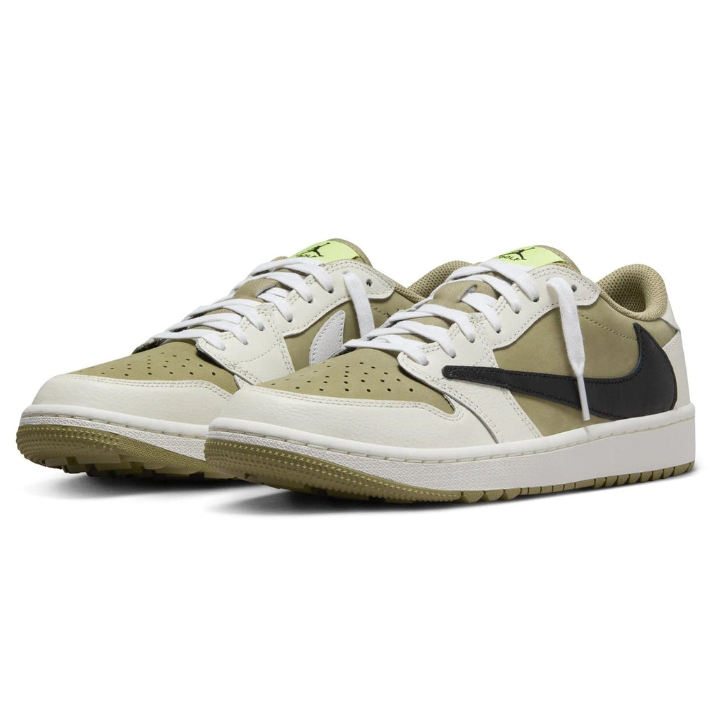Air Jordan 1 Retro Low Golf Travis Scott Neutral Olive Trainers