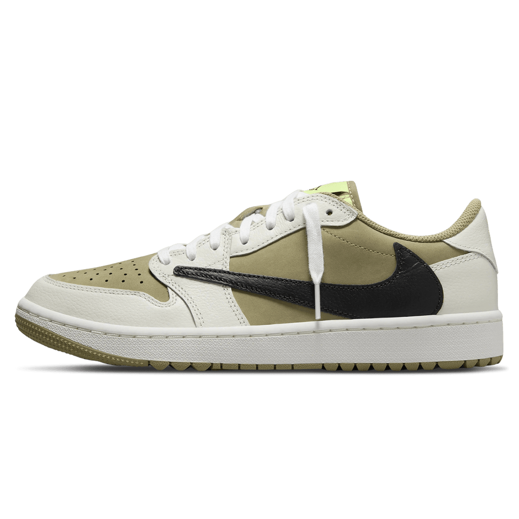 Air Jordan 1 Retro Low Golf Travis Scott Neutral Olive Trainers