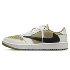 Air Jordan 1 Retro Low Golf Travis Scott Neutral Olive Trainers
