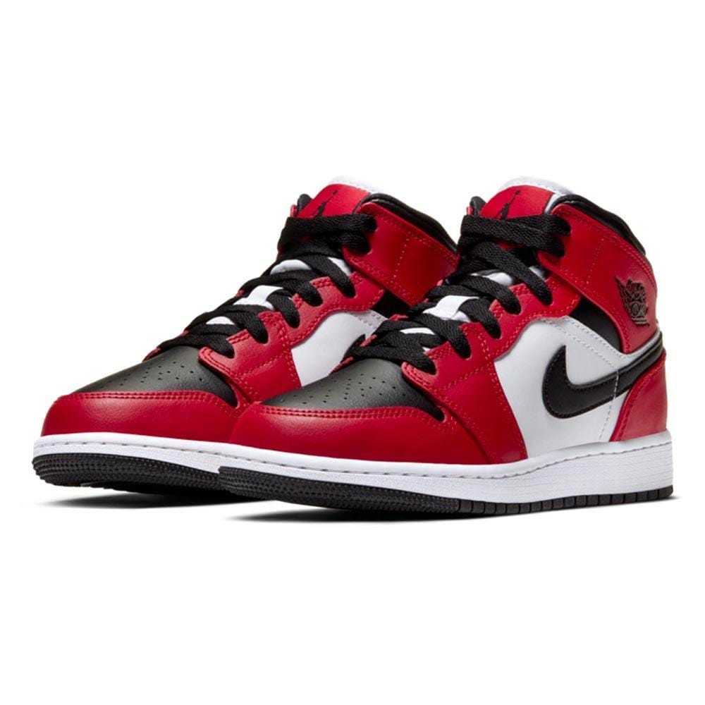 Air Jordan 1 Mid GS Chicago Black Toe trainers alternate side view