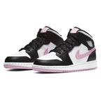 Air Jordan 1 Mid GS White Light Arctic Pink trainers alternate side view