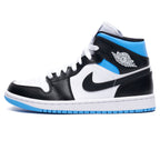 Air Jordan 1 Mid University Black White Womens Trainers