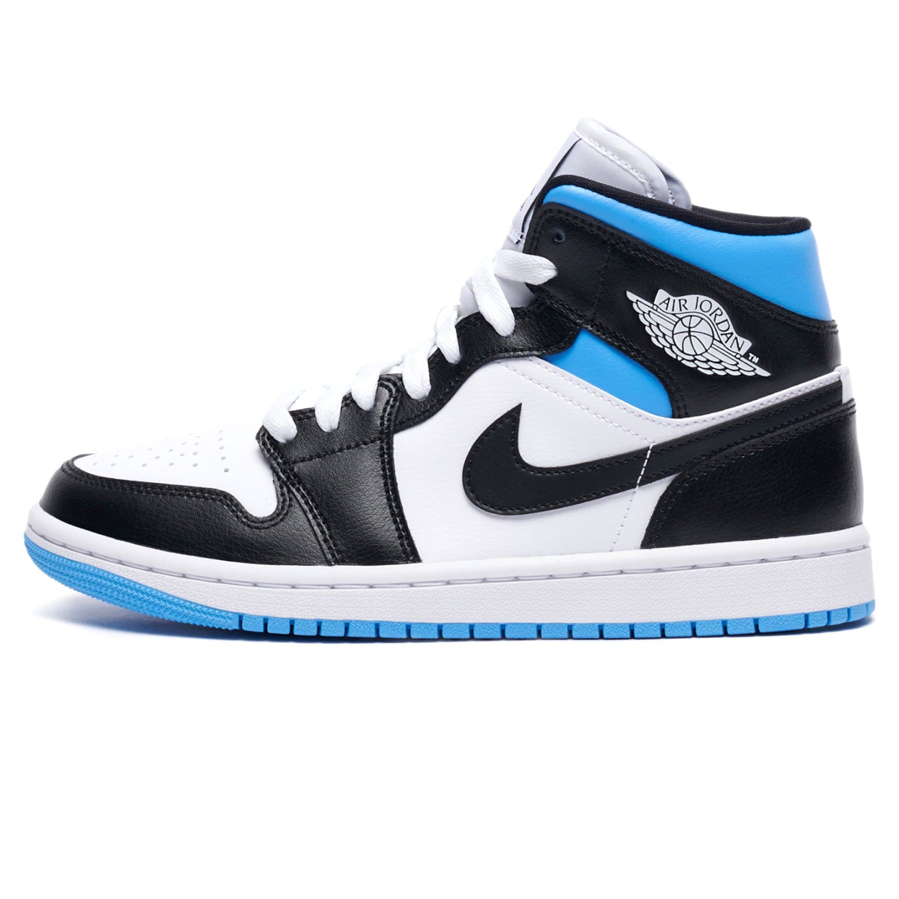 Air Jordan 1 Mid University Black White Womens Trainers