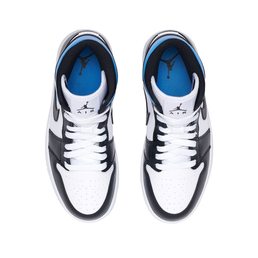 Air Jordan 1 Mid University Black White Womens Trainers