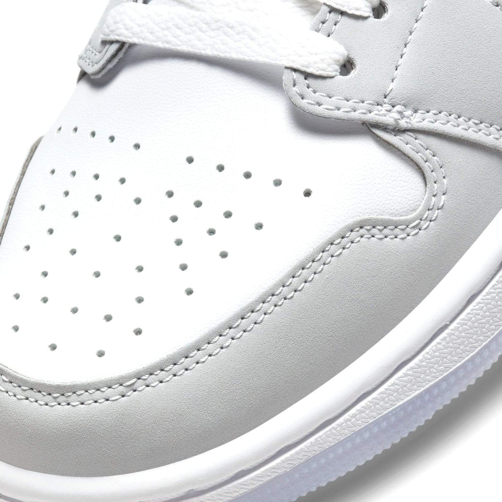 Air Jordan 1 Mid Womens White Wolf Grey trainers close detail view