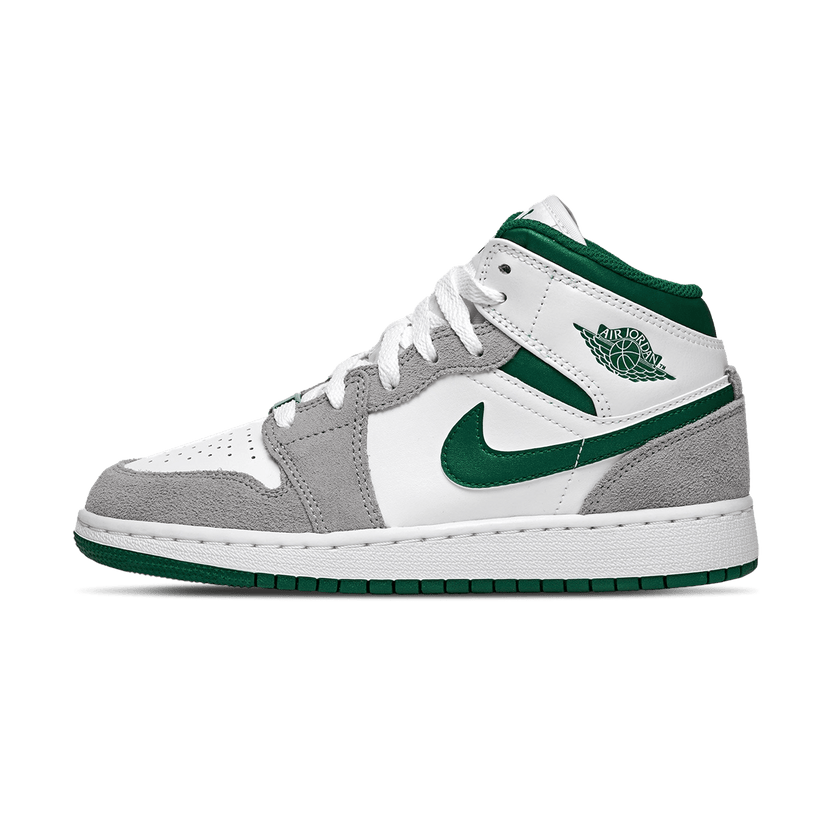 Air Jordan 1 Mid SE Pine Green Smoke Grey GS Trainers