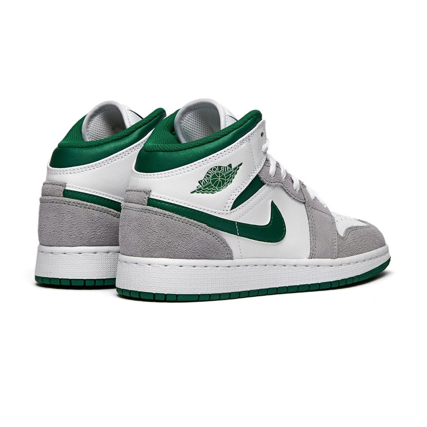 Air Jordan 1 Mid SE Pine Green Smoke Grey GS Trainers