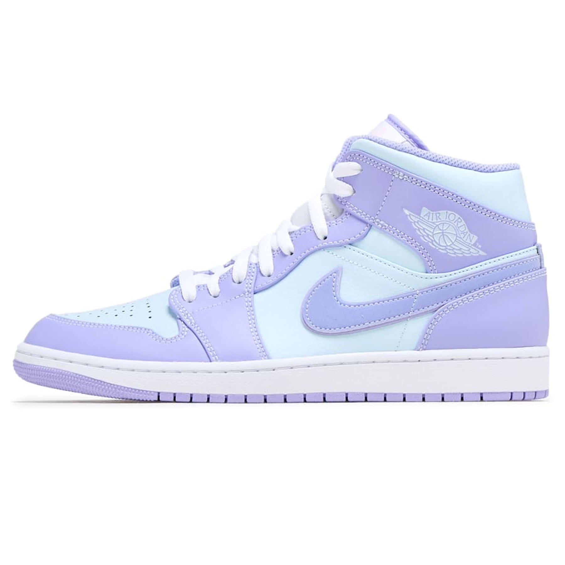 Air Jordan 1 Mid Purple Aqua Trainers