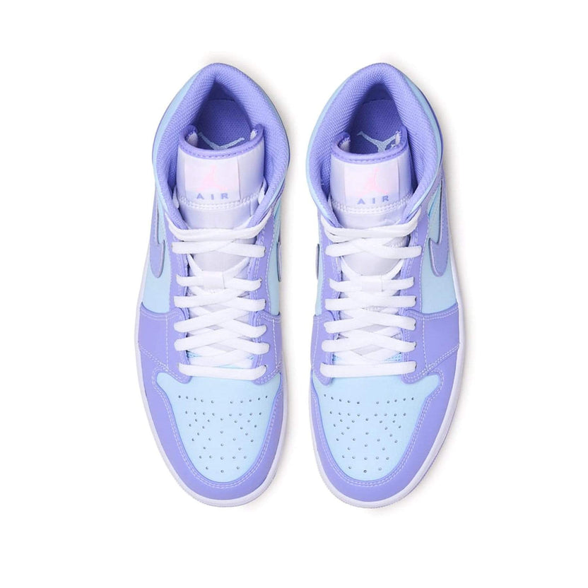 Air Jordan 1 Mid Purple Aqua Trainers