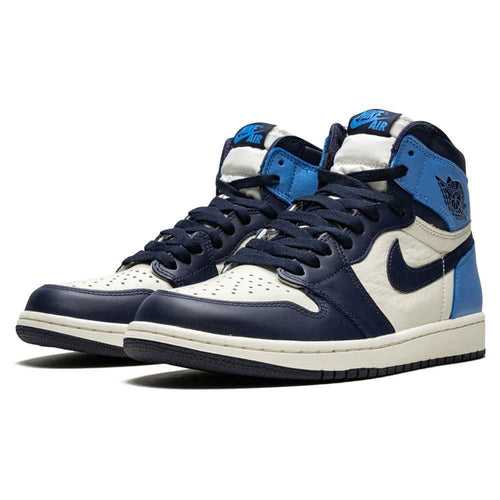 Air Jordan 1 High OG Obsidian UNC trainers alternate side view