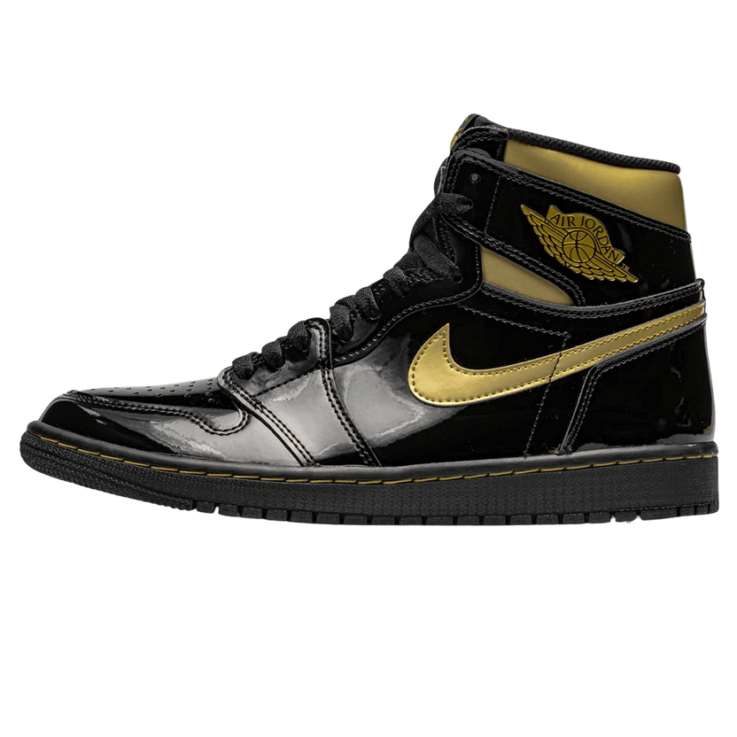 Air Jordan 1 Retro High Black Metallic Gold Trainers
