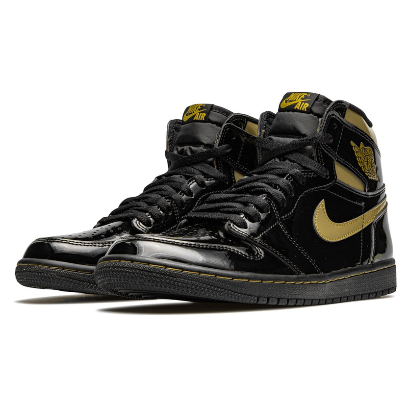Air Jordan 1 Retro High Black Metallic Gold Trainers