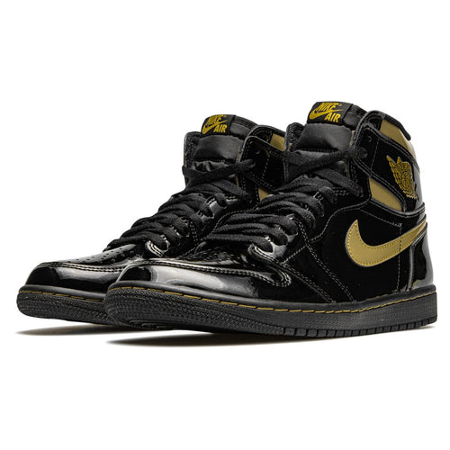 Air Jordan 1 Retro High Black Metallic Gold Trainers