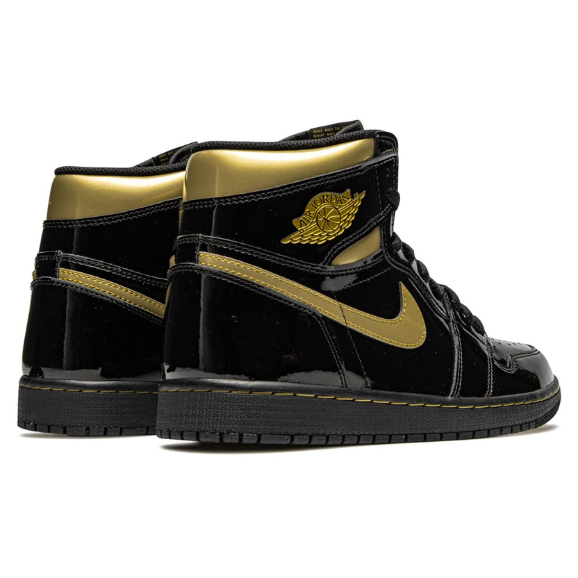 Air Jordan 1 Retro High Black Metallic Gold Trainers
