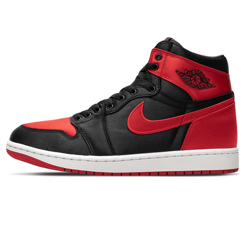 Air Jordan 1 High OG Womens Satin Bred 2023 trainers main side profile