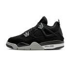 Air Jordan 4 Retro SE GS Black Canvas trainers main side profile