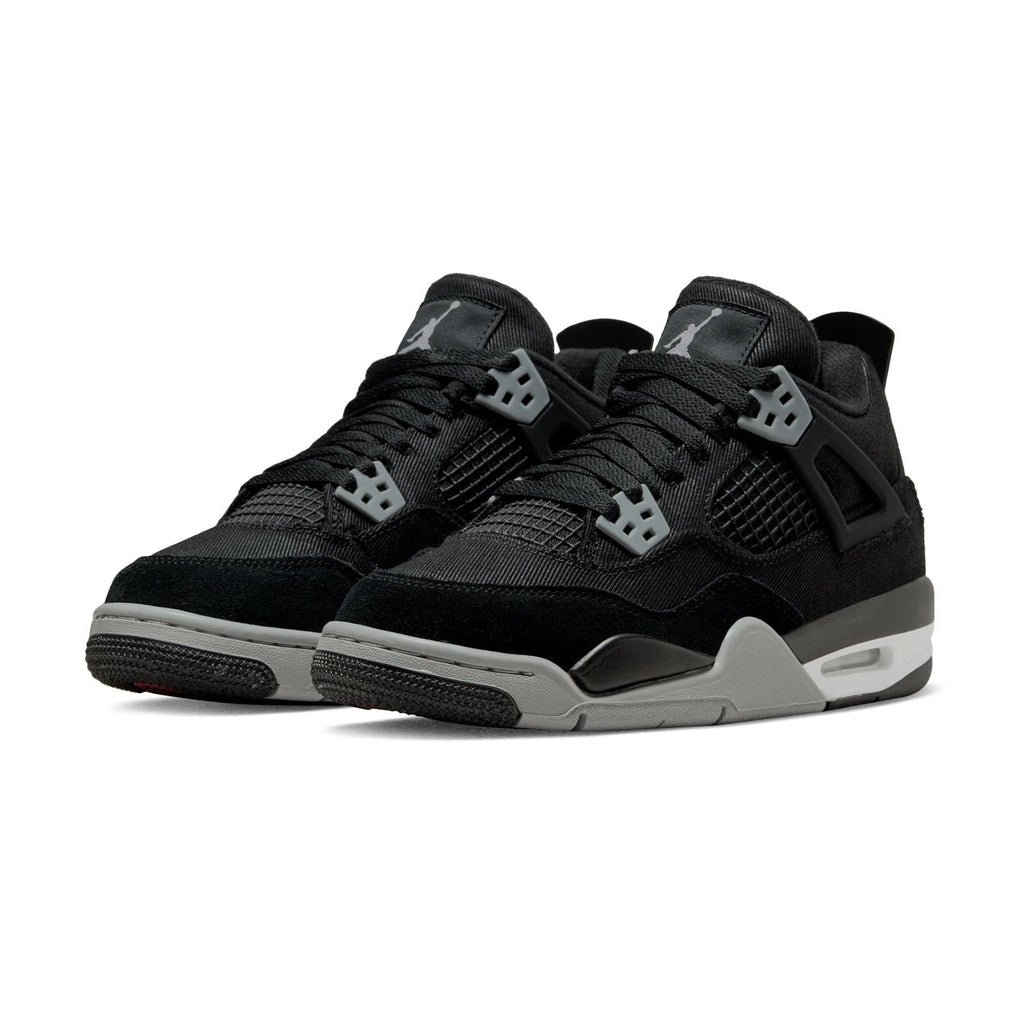 Air Jordan 4 Retro SE GS Black Canvas trainers alternate side view