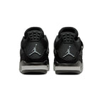 Air Jordan 4 Retro SE GS Black Canvas trainers heel view