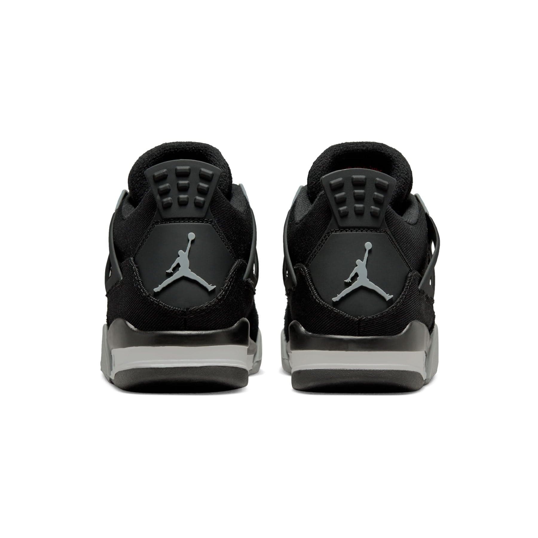 Air Jordan 4 Retro SE GS Black Canvas trainers heel view