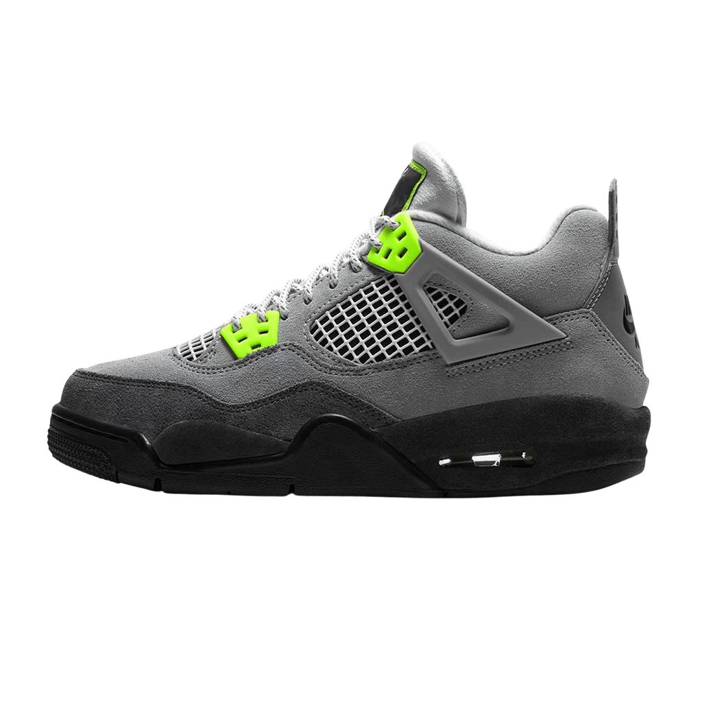 Air Jordan 4 Retro SE GS Neon 95 trainers main side profile