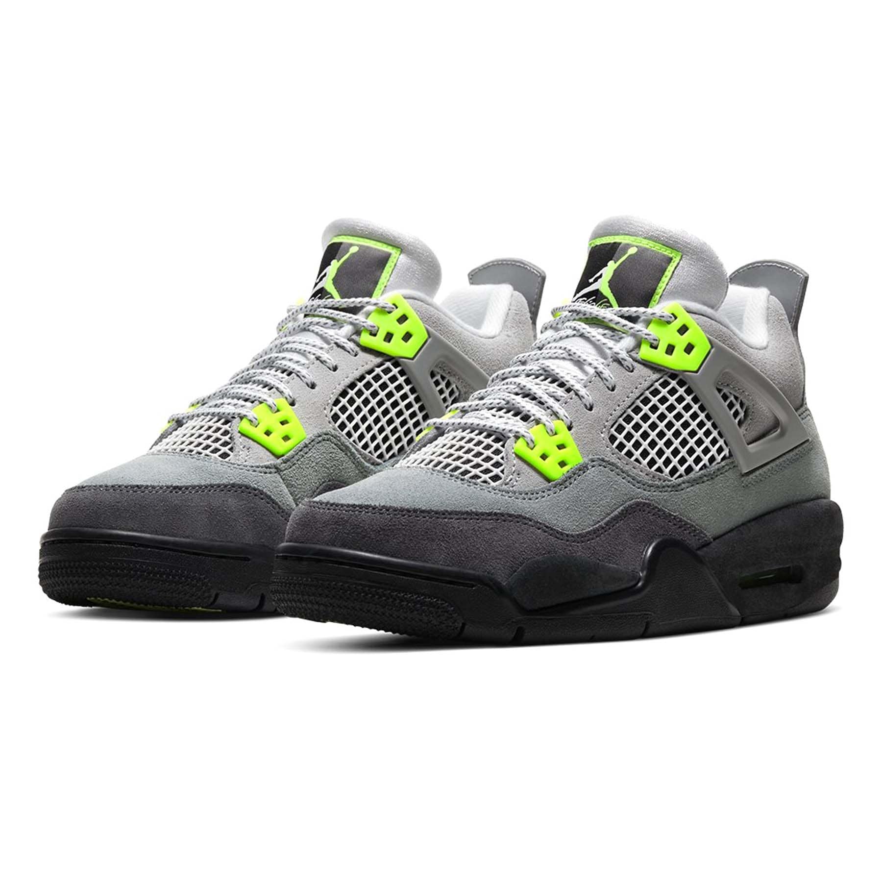 Air Jordan 4 Retro SE GS Neon 95 trainers alternate side view