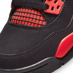 Air Jordan 4 Retro GS Red Thunder trainers close detail view