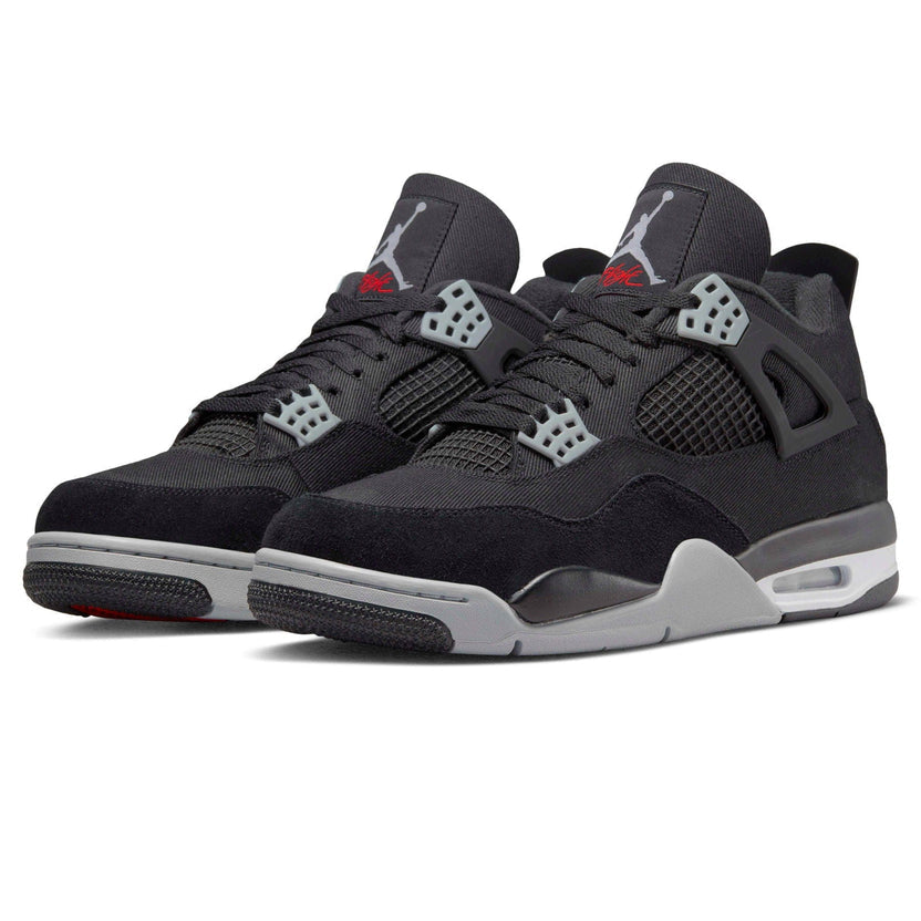Air Jordan 4 Retro SE Black Canvas Trainers