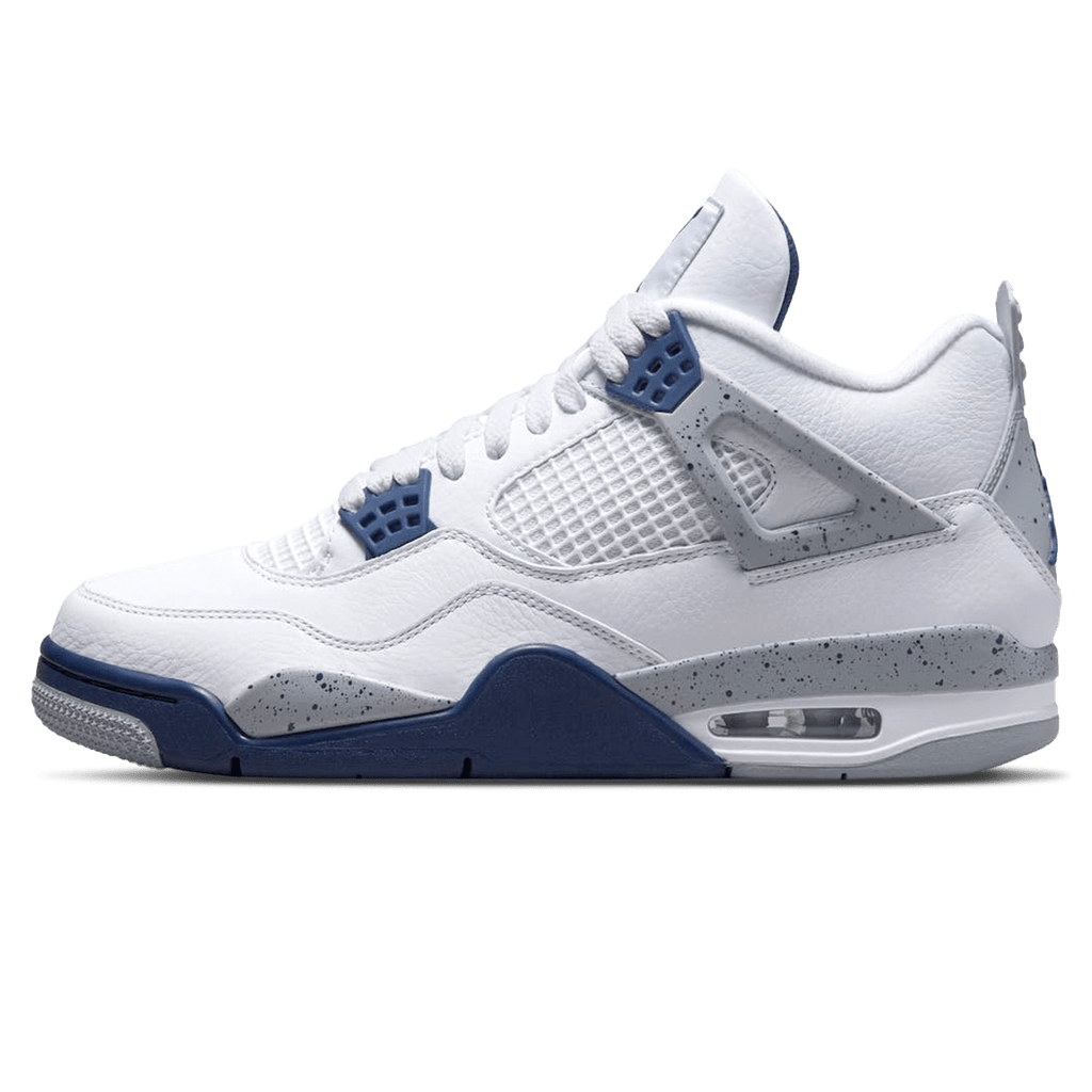 Air Jordan 4 Retro Midnight Navy trainers main side profile
