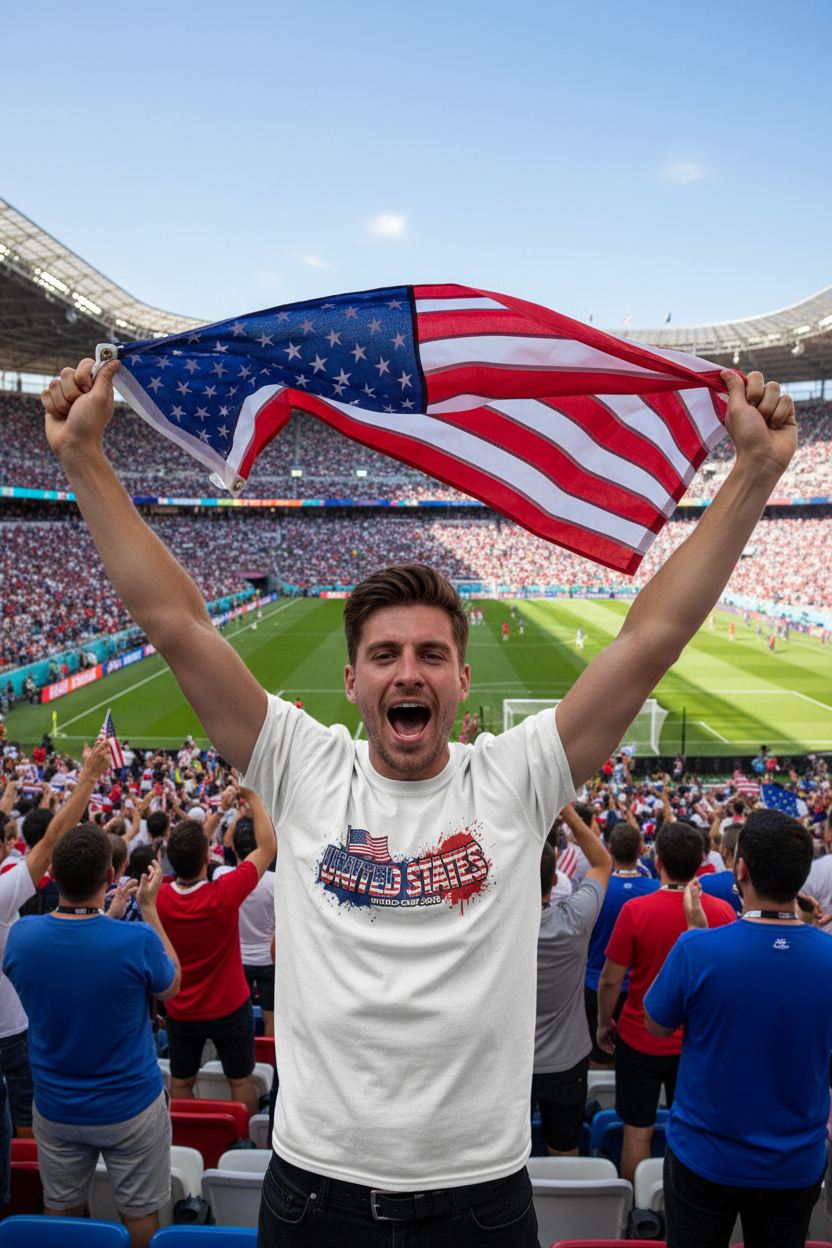 United States World Cup 2026 T-Shirt - Bold Graffiti Flag Design by StayClothed.com