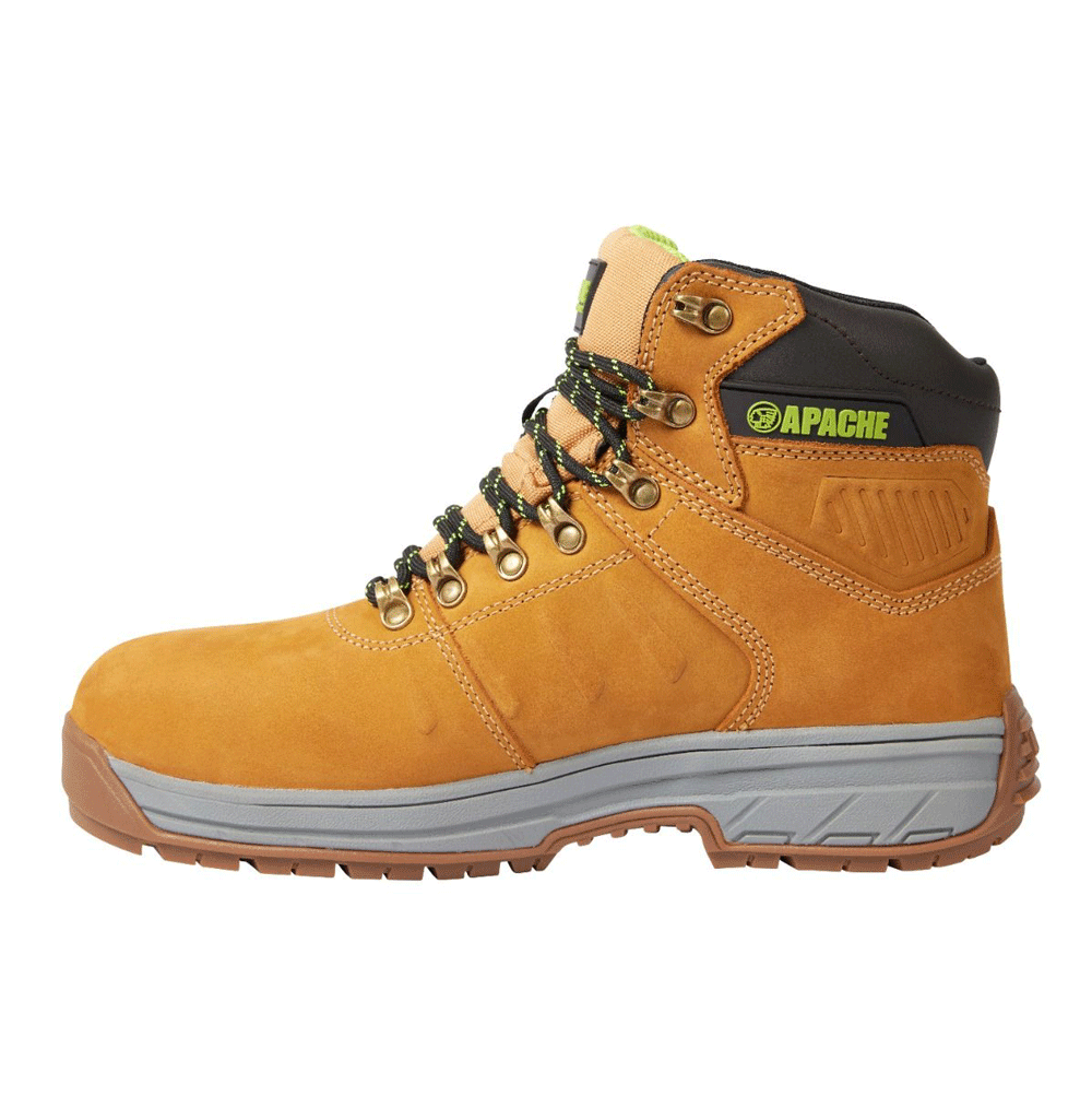 Apache Moose Jaw Leather Waterproof Safety Boots Wheat