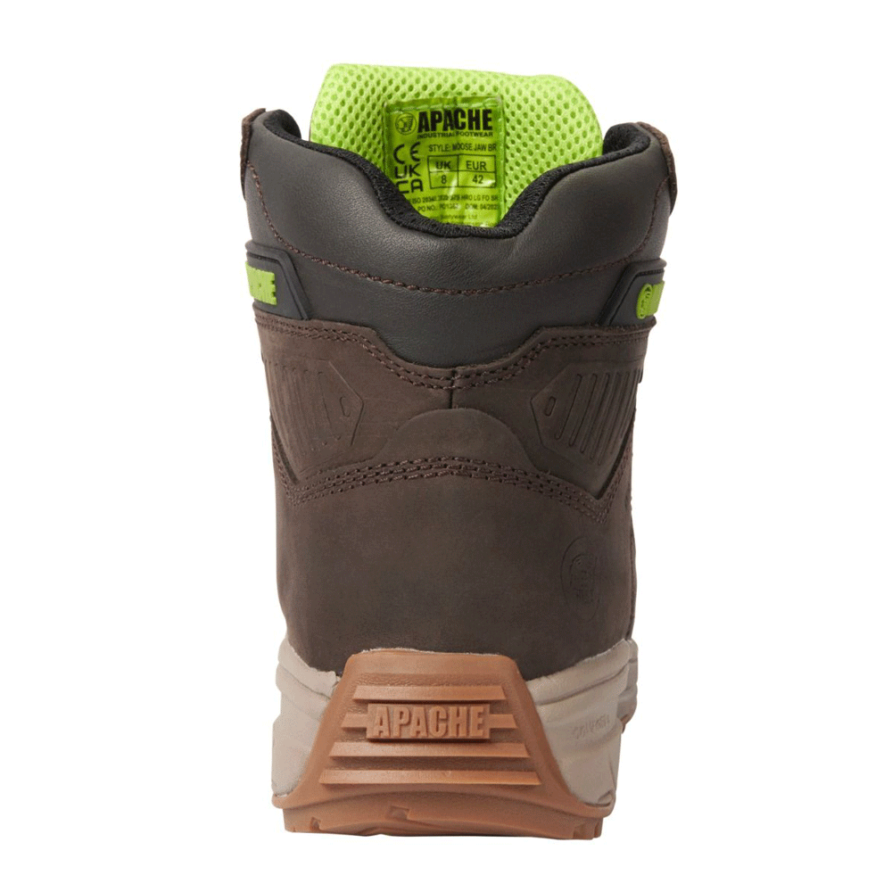 Apache Moose Jaw Leather Waterproof Safety Boots Brown