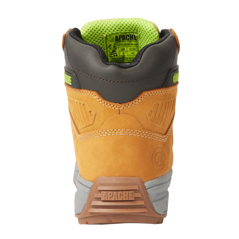 Apache Moose Jaw Leather Waterproof Safety Boots Wheat