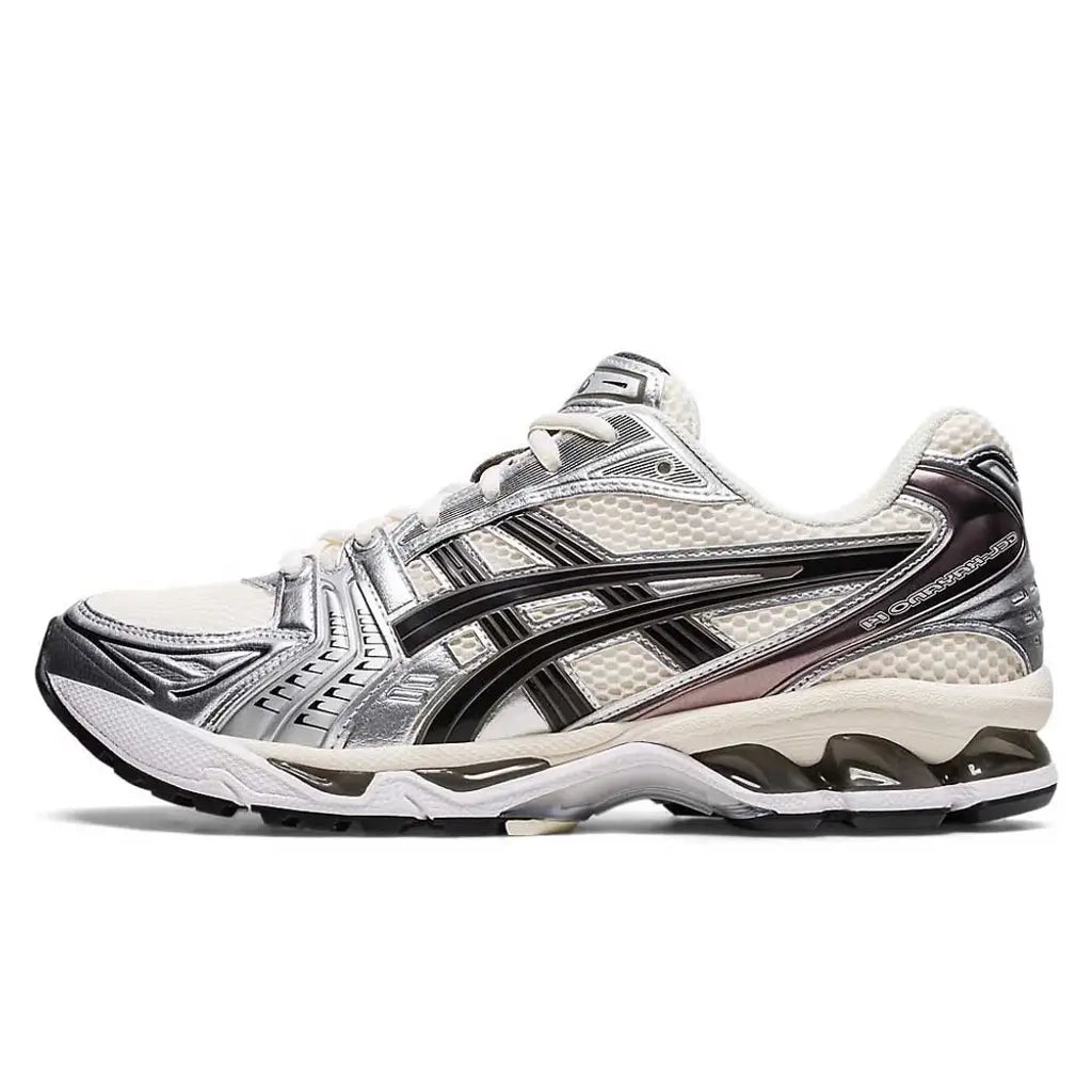 ASICS GEL-KAYANO 14 Cream Black Metallic Plum Trainers