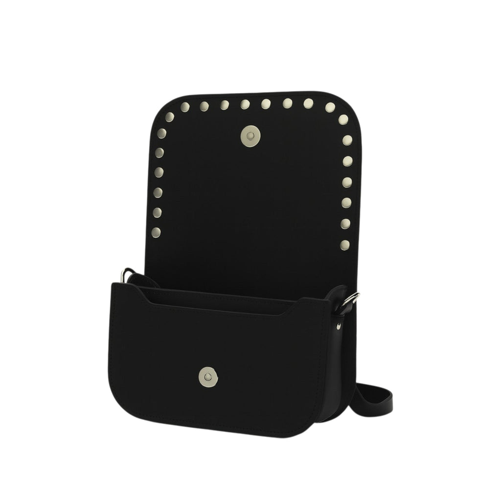 Zatchels Aura black clutch bag open view