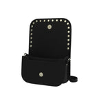 Zatchels Aura black clutch bag open view