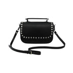 Zatchels Aura studded clutch bag back view