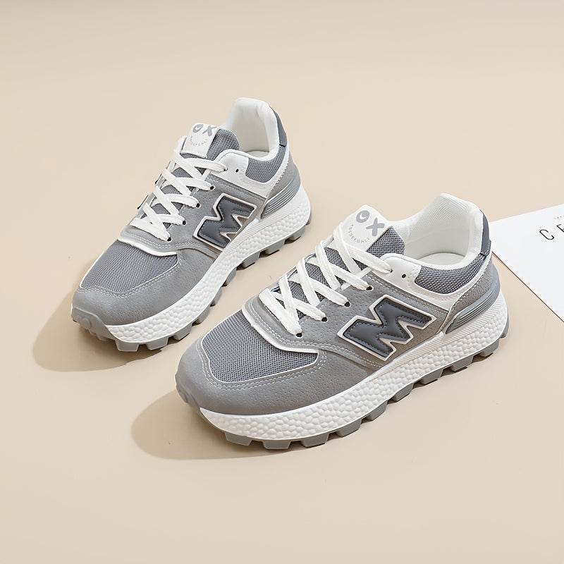Womens Breathable Mesh Lightweight Low Top Lace Up Trainers