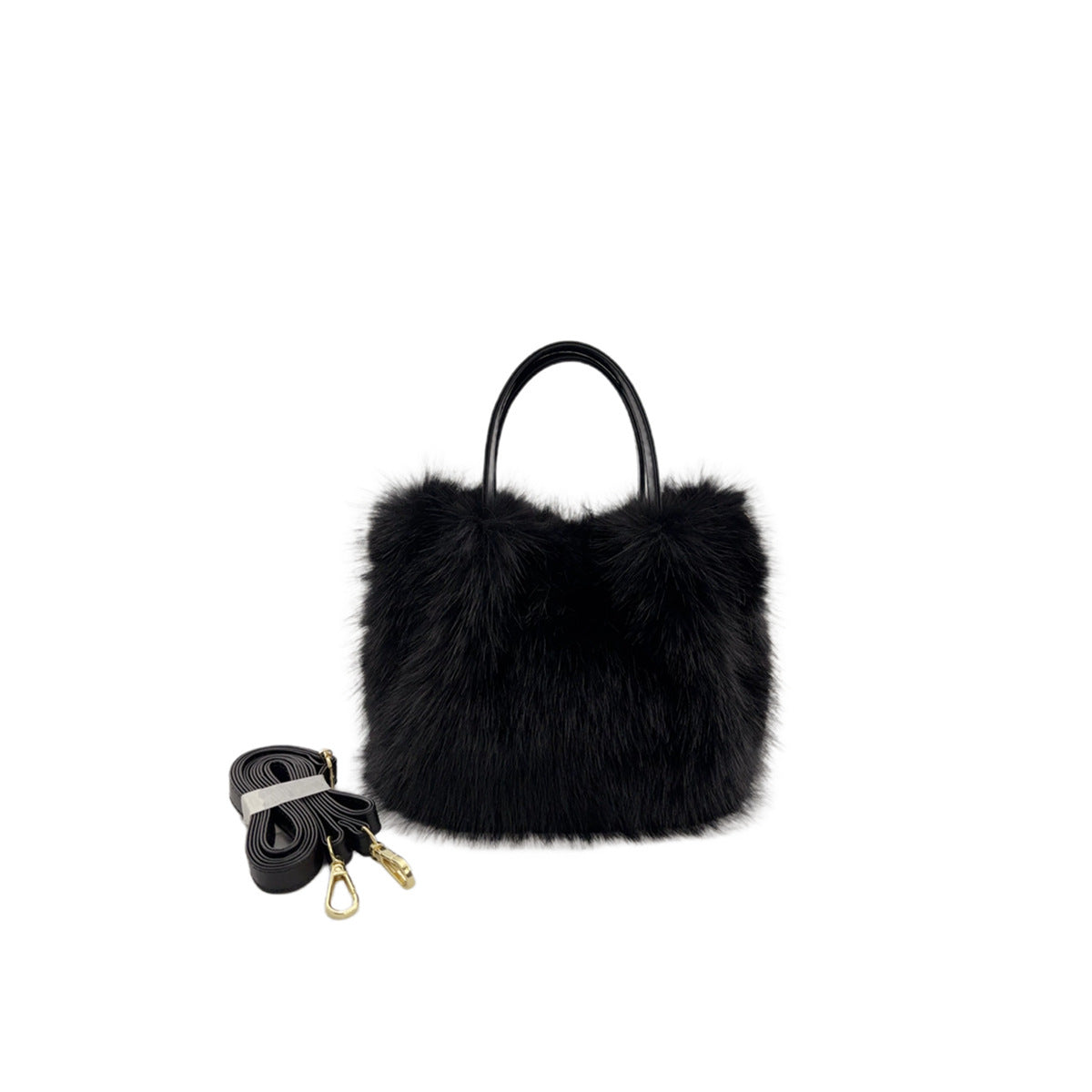 Womens Faux Fur Style Tote Bag
