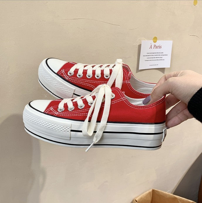 Unisex Canvas Thick Sole Trainers