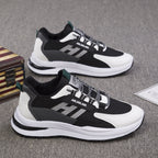 Mens Breathable Mesh Lightweight Thick Sole Lace Up Running Trainers