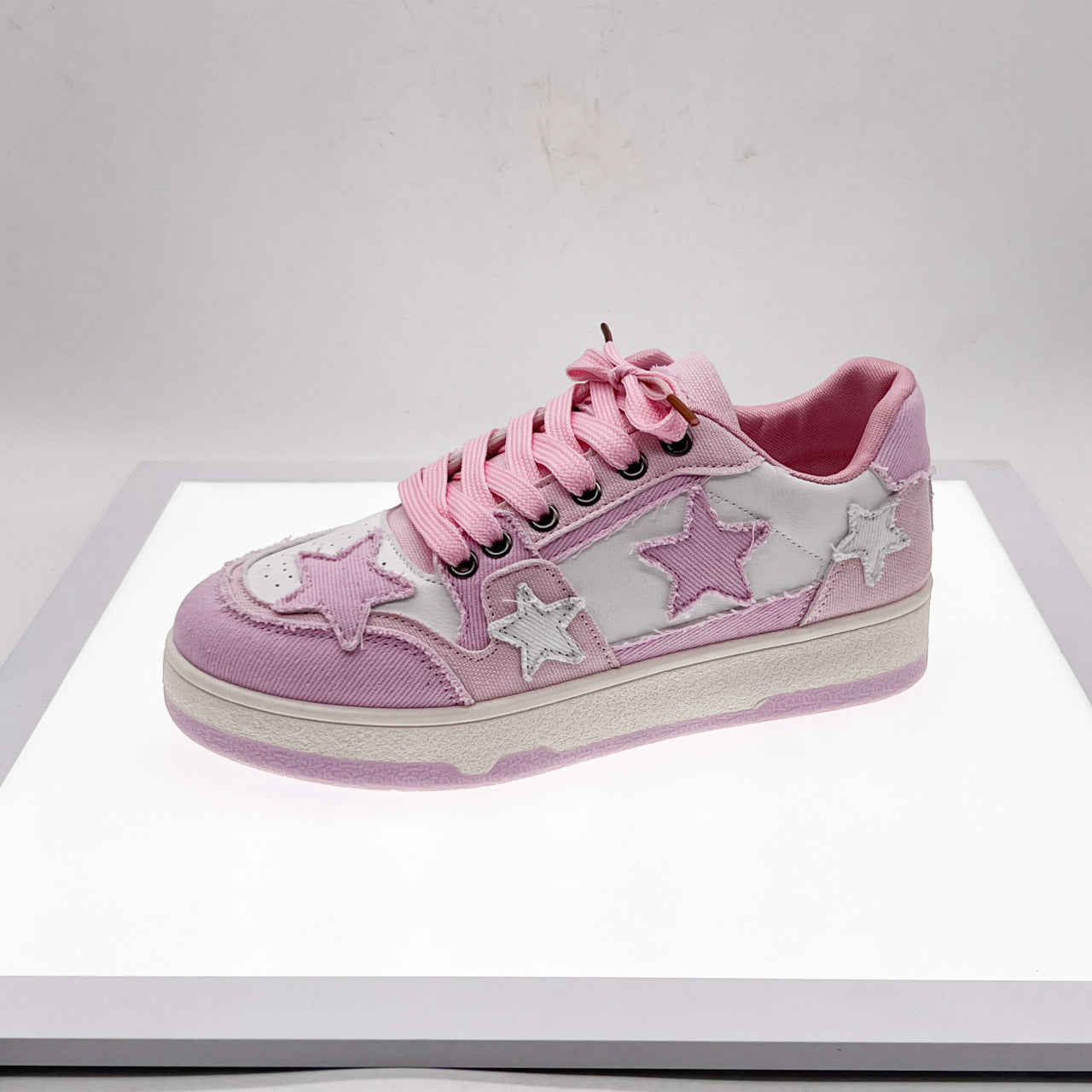Canvas Low Top Lace Up Round Toe Trainers