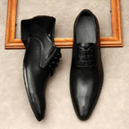 Mens Cushioned Black Dress Shoes