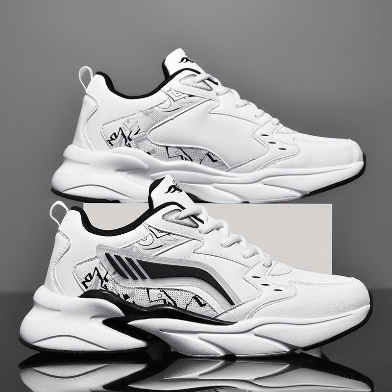 Mens EVA Breathable Thick Sole Lace Up Trainers
